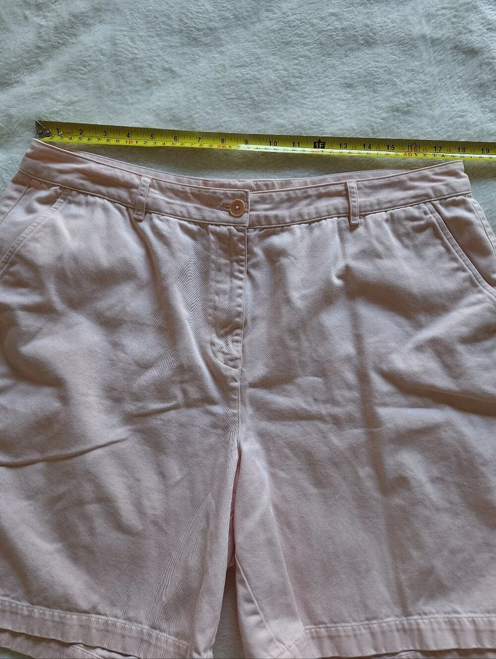 Lauren Ralph Lauren 100% Cotton Pink Chino Shorts Plus Size 16W Inseam 7